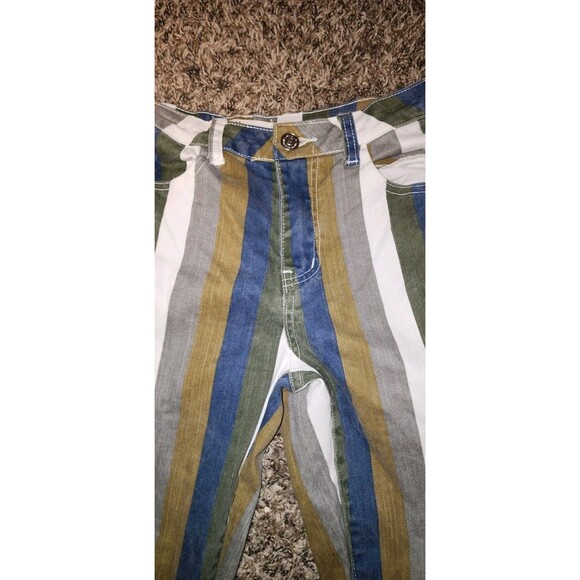 Hope And Horizon Bell Bottom Jeans Women Size Small Flared Striped Pants - Picture 4 of 6